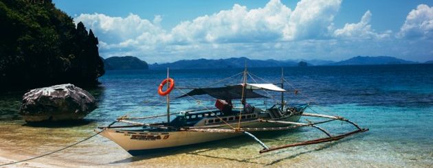 Philippine boat on beach